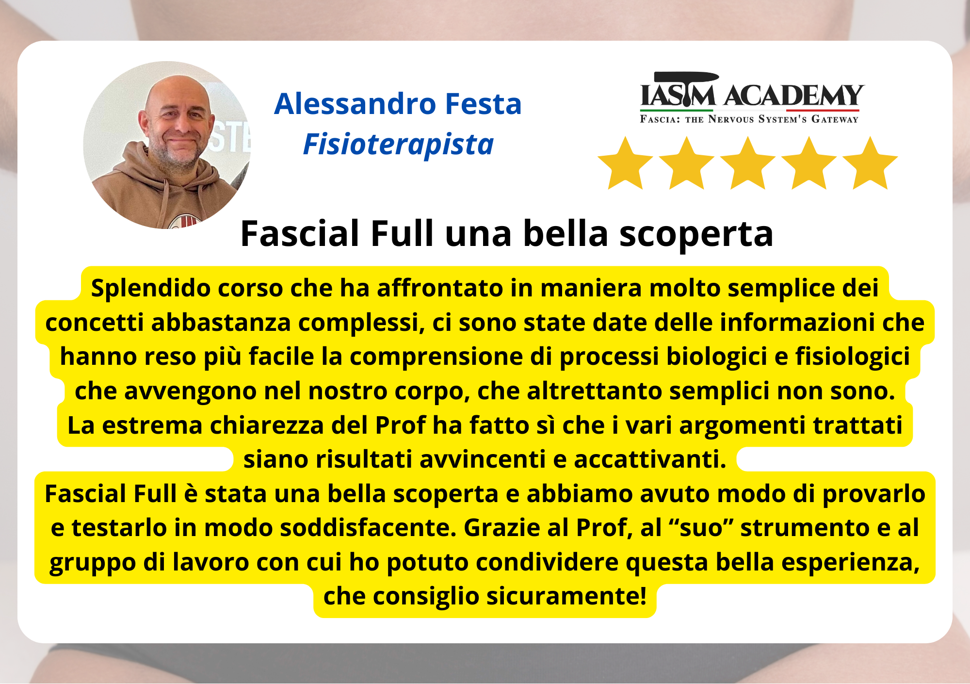 Recensione IASTM Academy - Maurizio Astarita