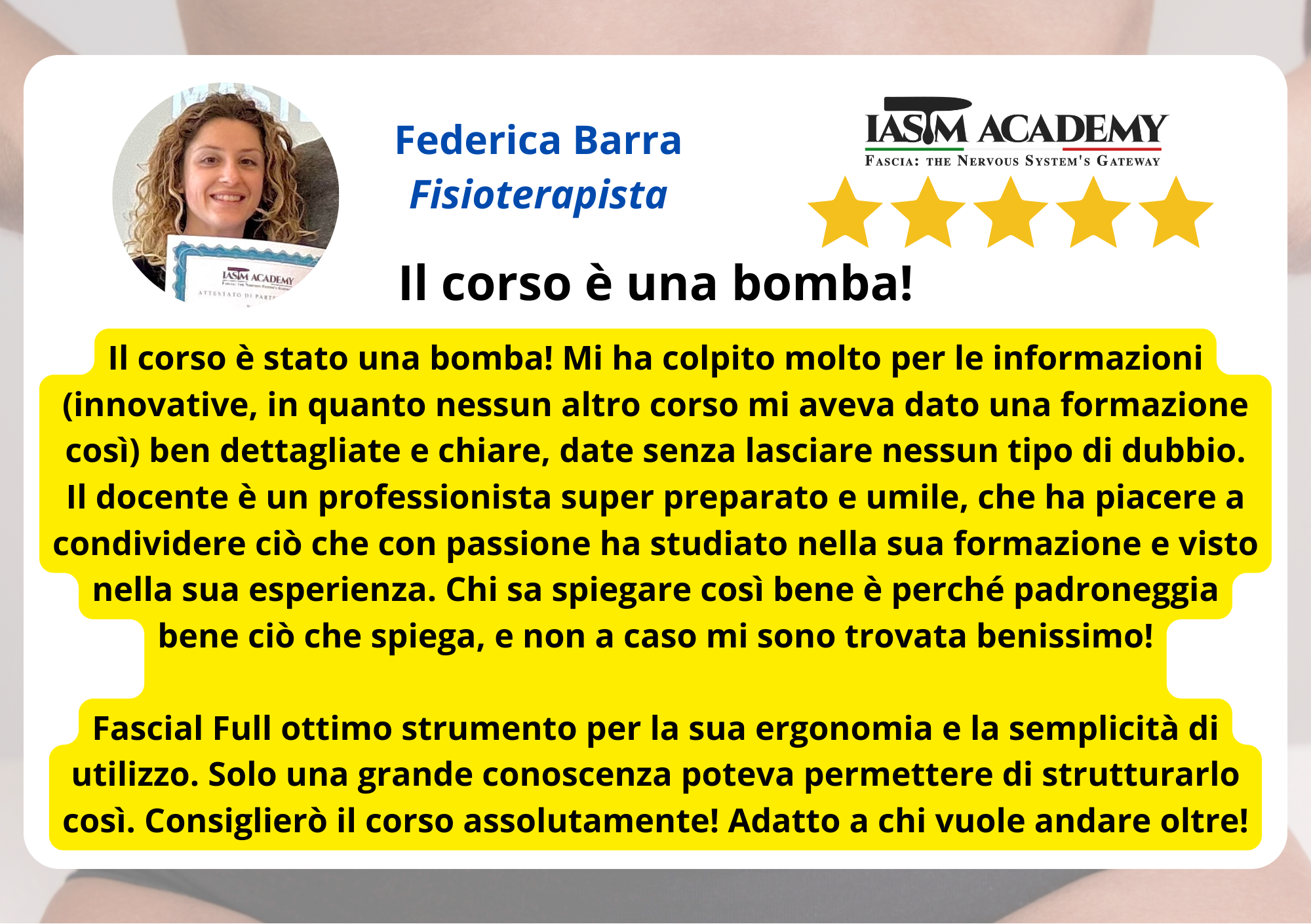 Recensione IASTM Academy - Maurizio Astarita