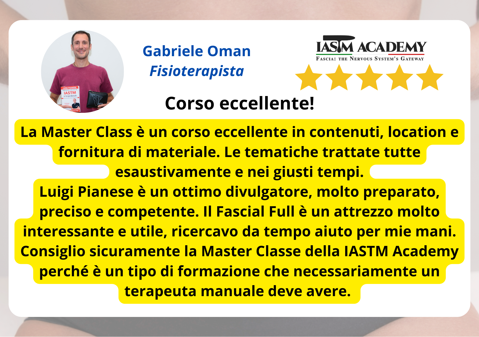 Recensione IASTM Academy - Maurizio Astarita